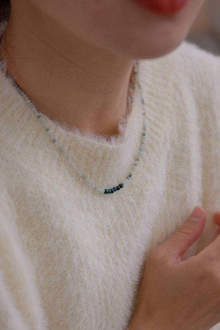 Basic1.0 | Burma Jade Malachite(A) Necklace