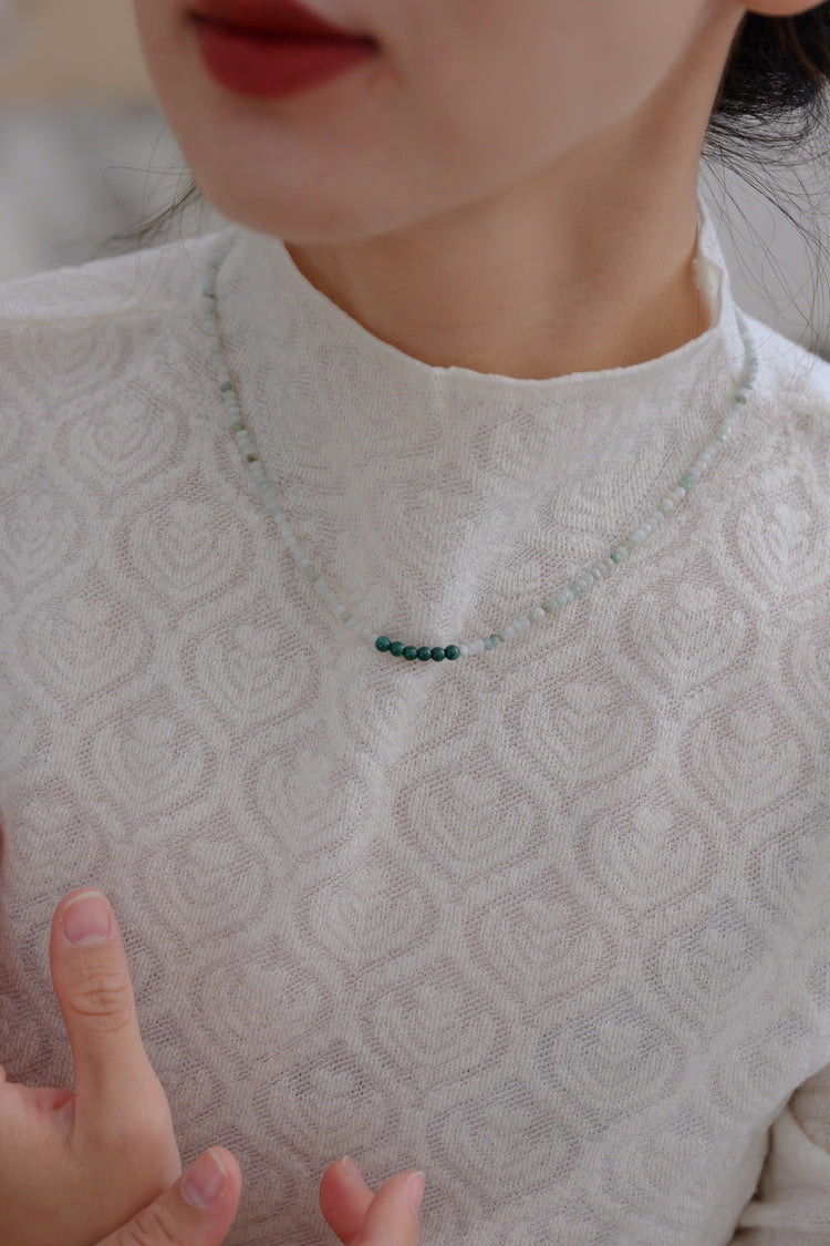 Basic1.0 | Burma Jade Malachite(A) Necklace