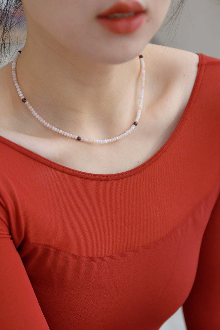 Basic1.0 | Pink Opal(AA) Necklace