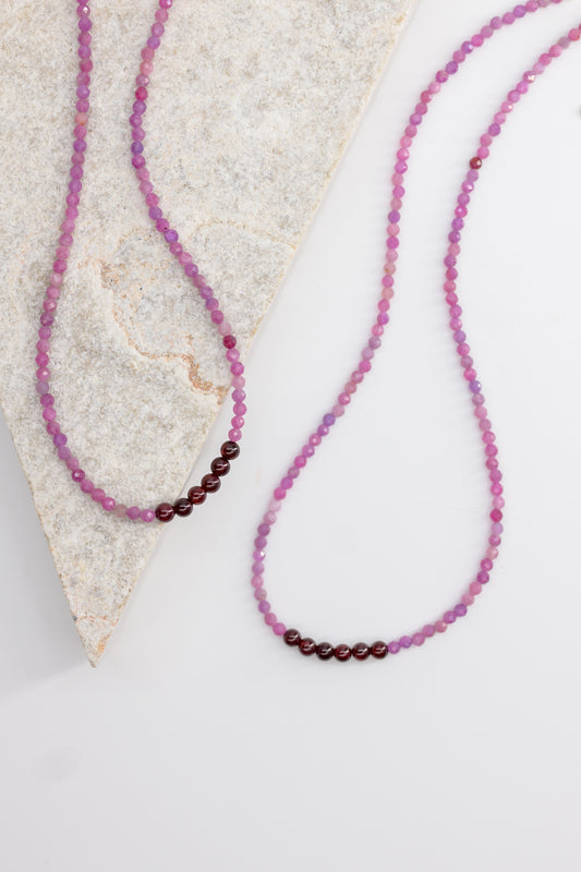 Basic1.0 | Ruby(AA) Garnet Necklace