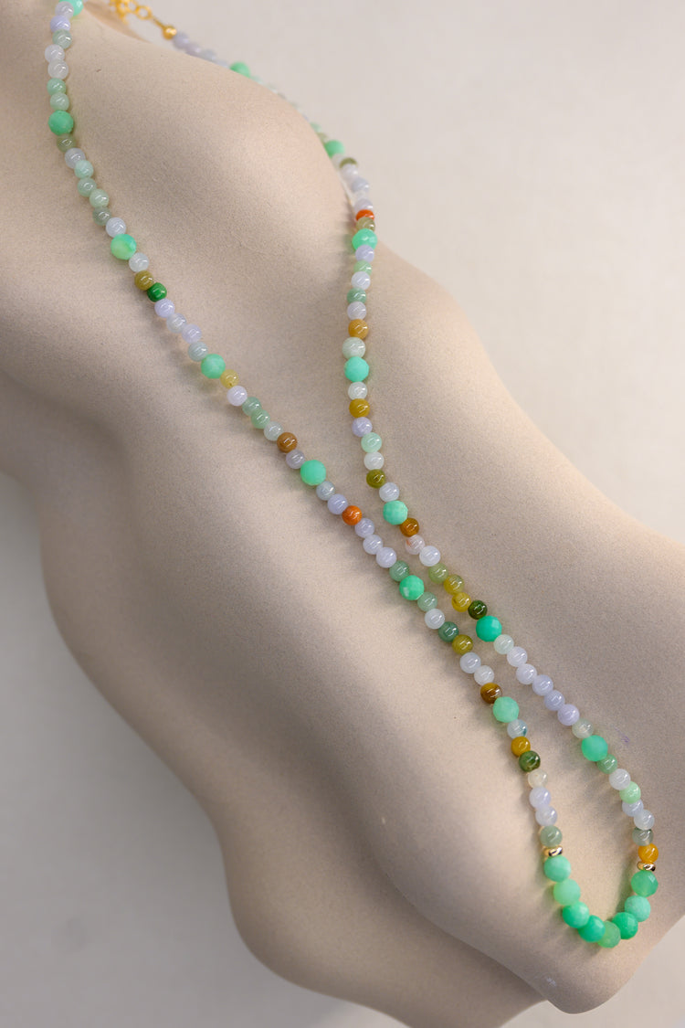 Astro Verdure Necklace | Burma Jade(A) Emerald(A)