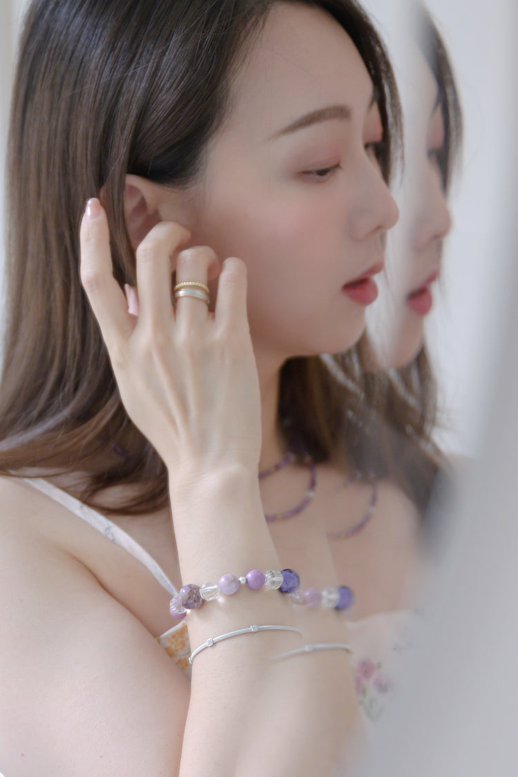 Visionary Spark Bracelet | Charoite Kunzite (A) Phosphosidelite Rock Crystal