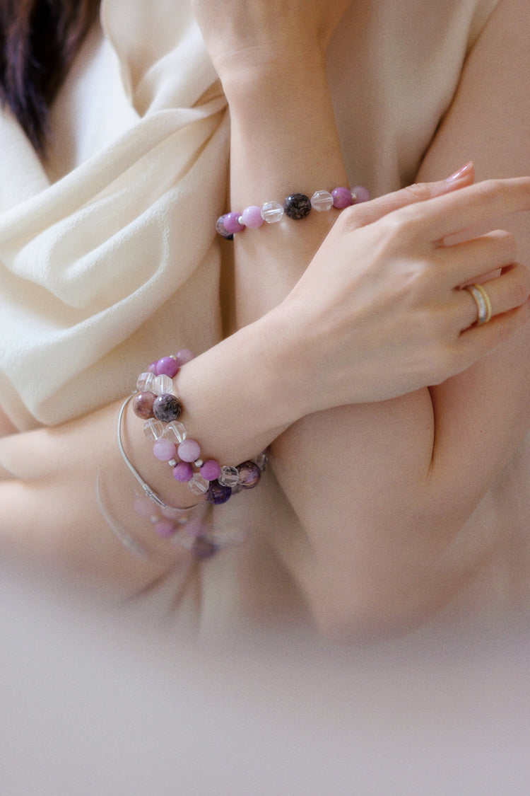 Visionary Spark Bracelet | Charoite Kunzite (A) Phosphosidelite Rock Crystal