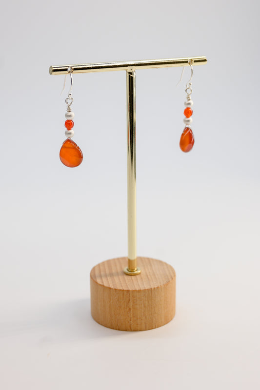 Double Cherries, Double Blessings Earrings | Carnelian