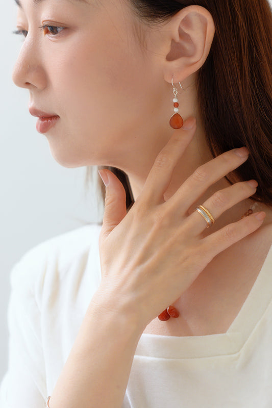 Double Cherries, Double Blessings Earrings | Carnelian