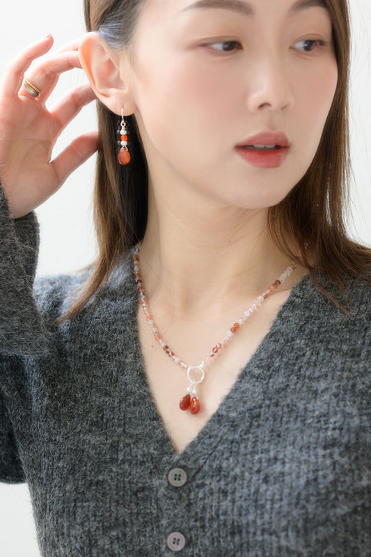 Double Cherries, Double Blessings Earrings | Carnelian