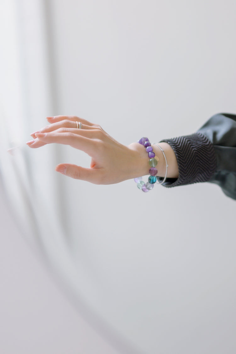 Visionary Spark Bracelet | Unicorn Fluorite, Dogtooth Amethyst (A)