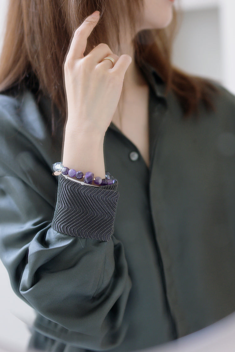 Visionary Spark Bracelet | Unicorn Fluorite, Dogtooth Amethyst (A)