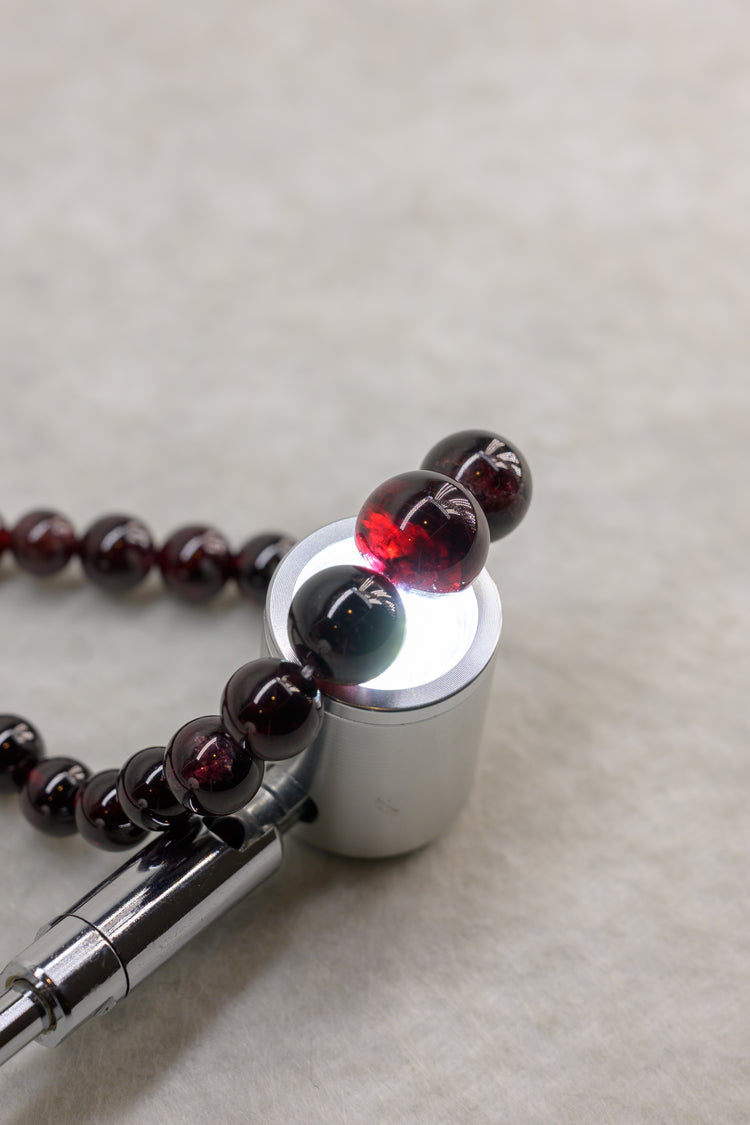 Velvet Aura Necklace | Red Garnet(AA)