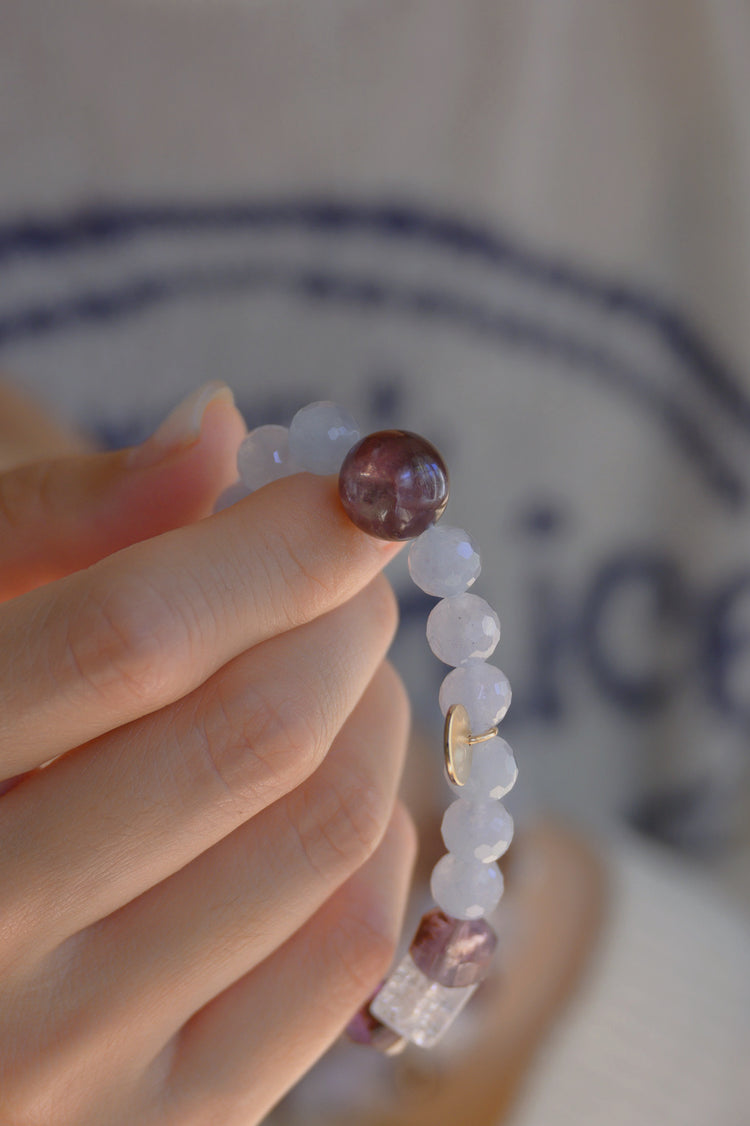 Visionary Spark Bracelet | Purple Mica Aquamarine Auralite-23