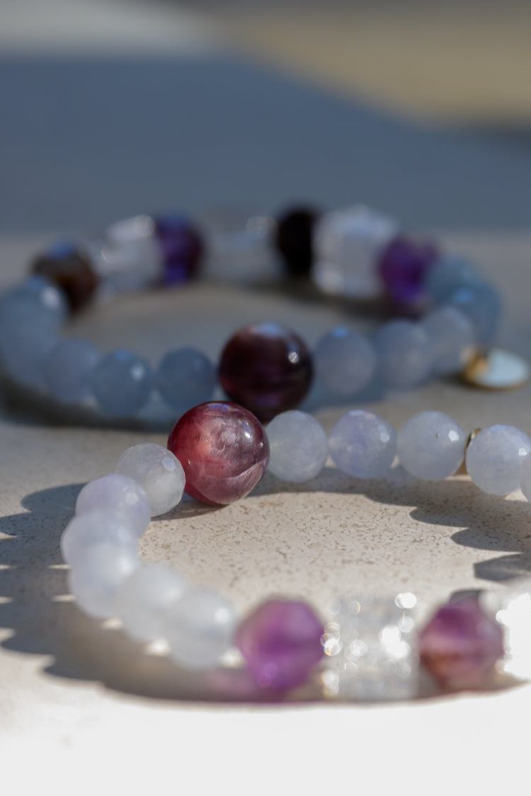 Visionary Spark Bracelet | Purple Mica Aquamarine Auralite-23