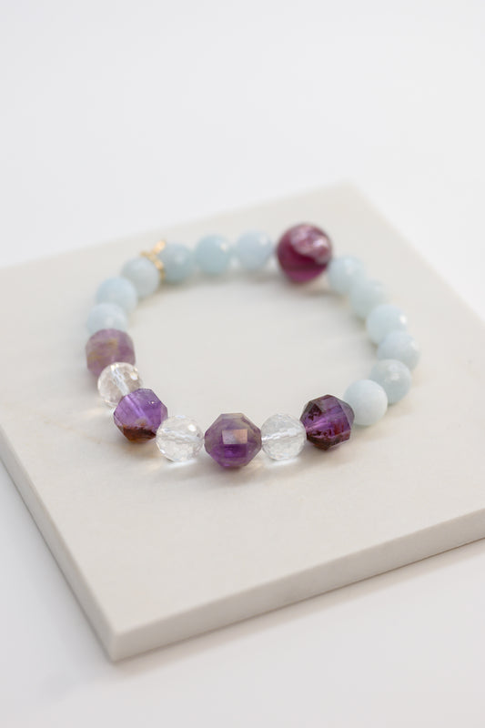 Visionary Spark Bracelet | Purple Mica Aquamarine Auralite-23