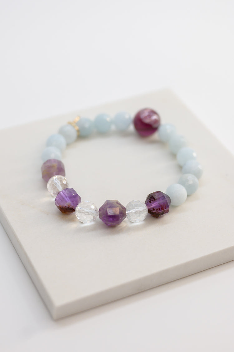 Visionary Spark Bracelet | Purple Mica Aquamarine Auralite-23