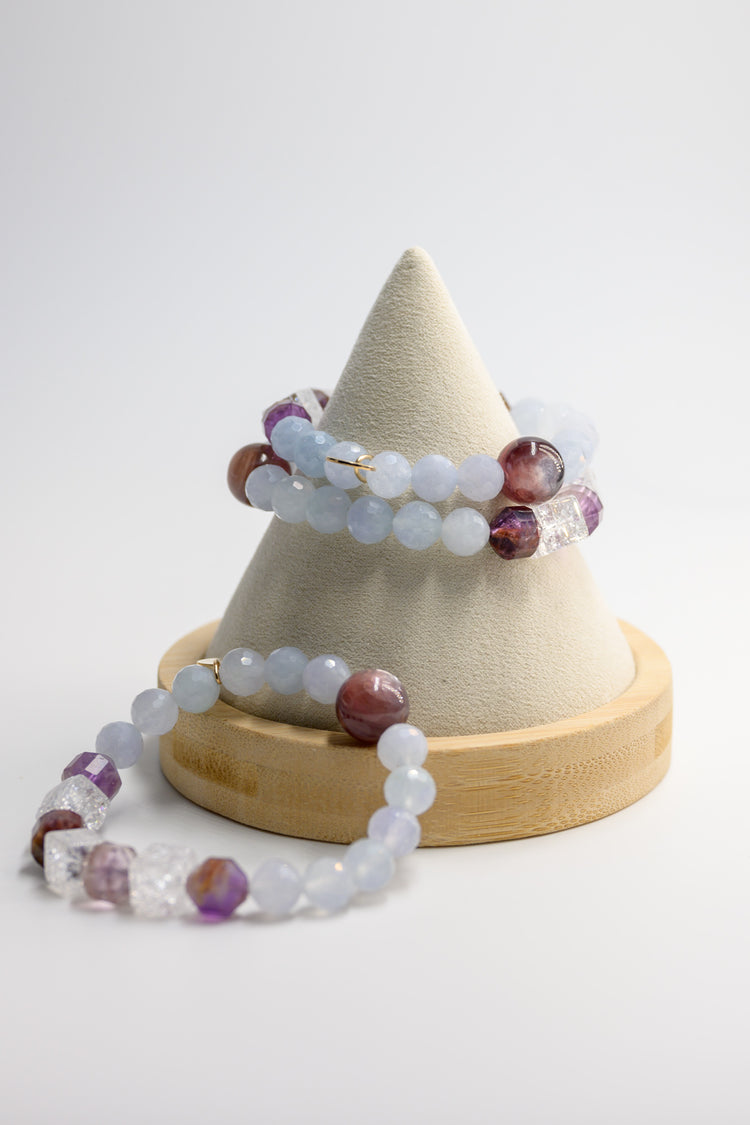 Visionary Spark Bracelet | Purple Mica Aquamarine Auralite-23