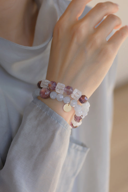 Visionary Spark Bracelet | Purple Mica Aquamarine Auralite-23