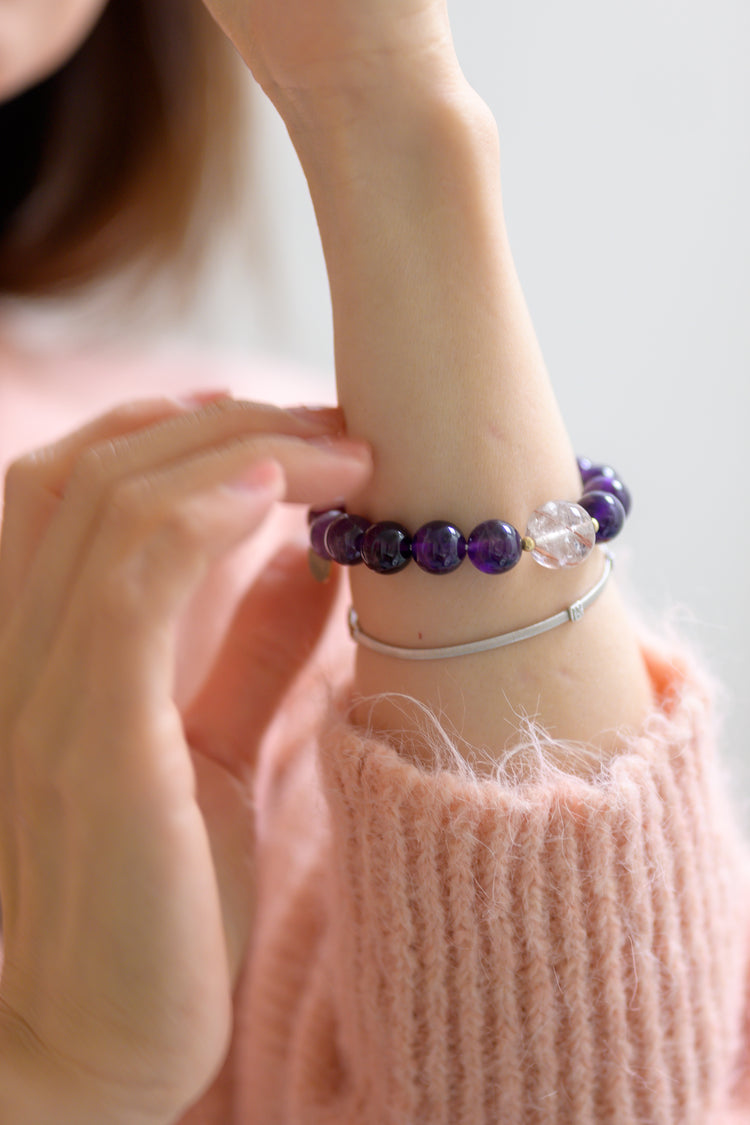 Golden Ambition Bracelet | Copper Rutilated Quartz Amethyst Mica Quartz