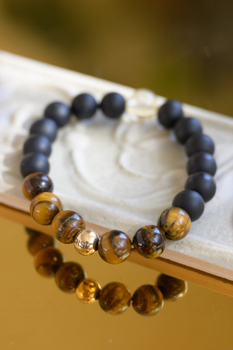 Golden Ambition Man Bracelet | Honey Citrine Onyx Tiger Eye