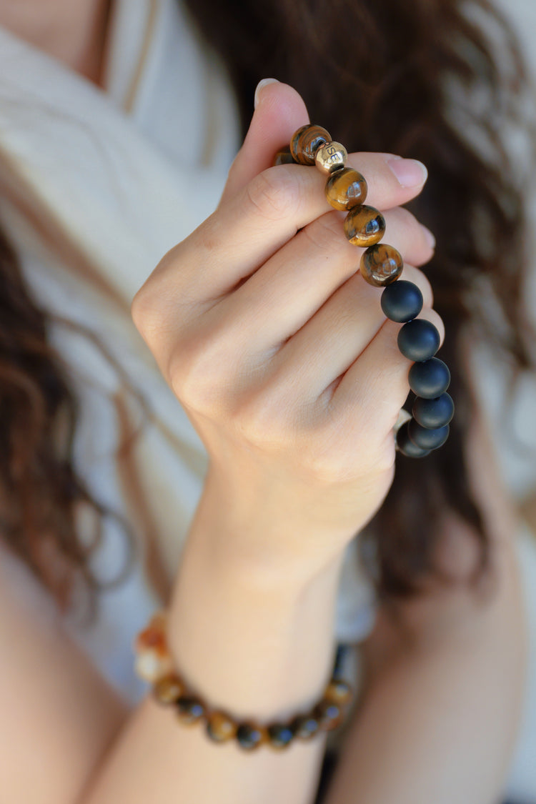 Golden Ambition Man Bracelet | Honey Citrine Onyx Tiger Eye