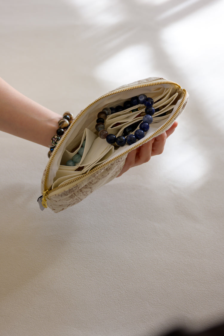 【L】Jacquard Cotton Jewel Pouch