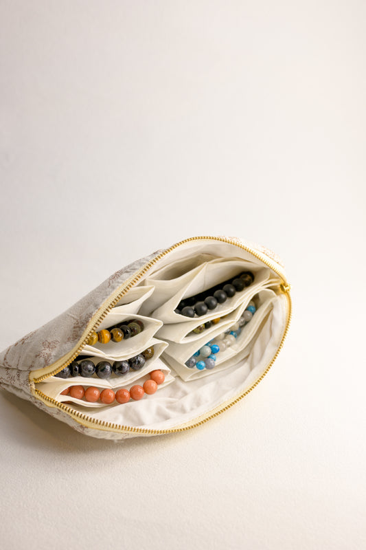 【L】Jacquard Cotton Jewel Pouch