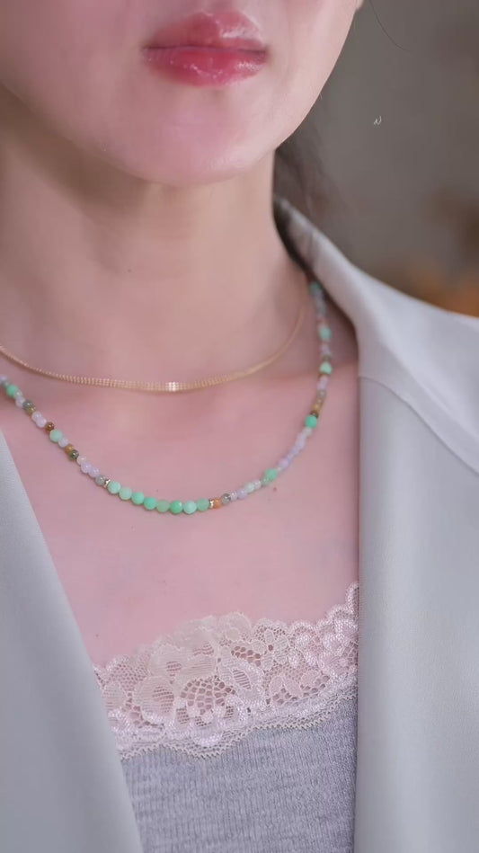 Astro Verdure Necklace | Burma Jade(A) Emerald(A)