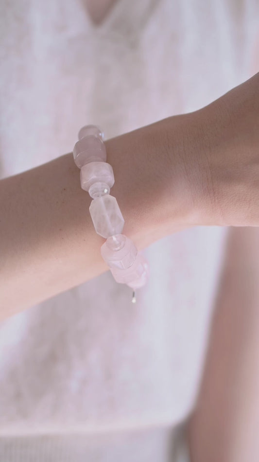 Bonded Bliss Bracelet | Madagascar Rose Quartz 2.0