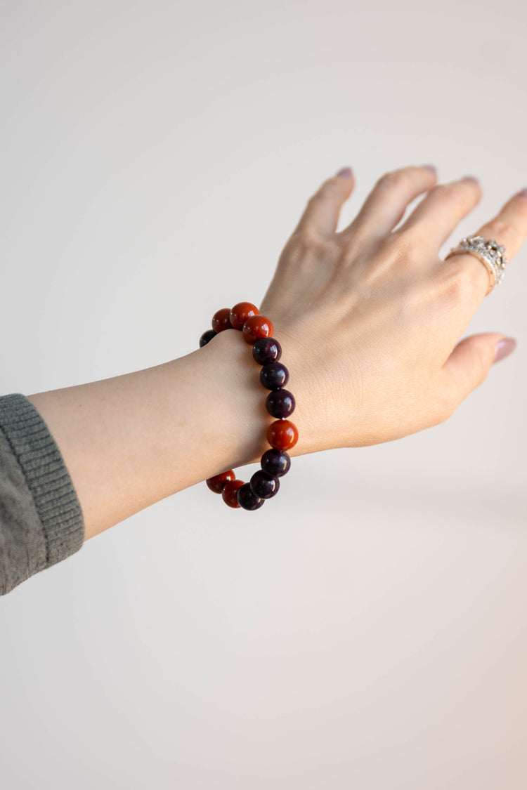 Blessed Moment Bracelet | Red Jasper (A) Imperial Purple Sugilite (AA)
