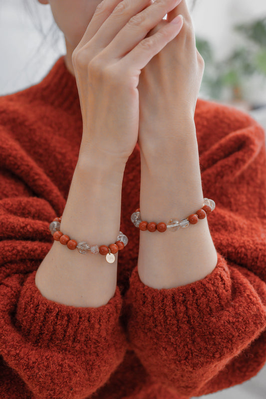 Fortune Flow Bracelet | Black Super Seven Red Jasper