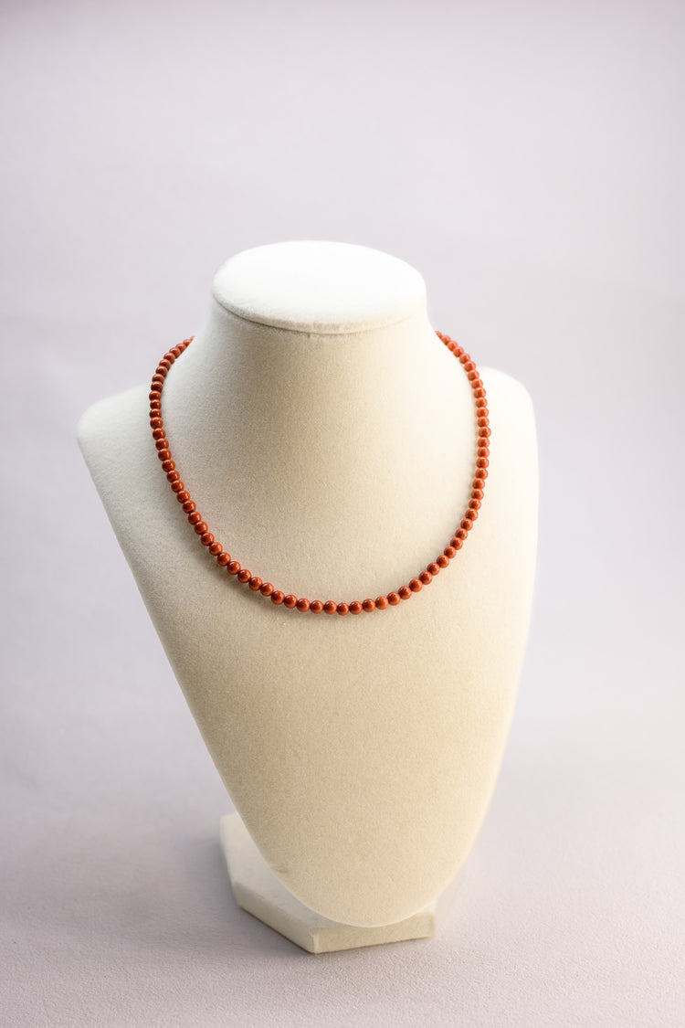 Red Lantern Bridge Necklace | Red Jasper(AA)