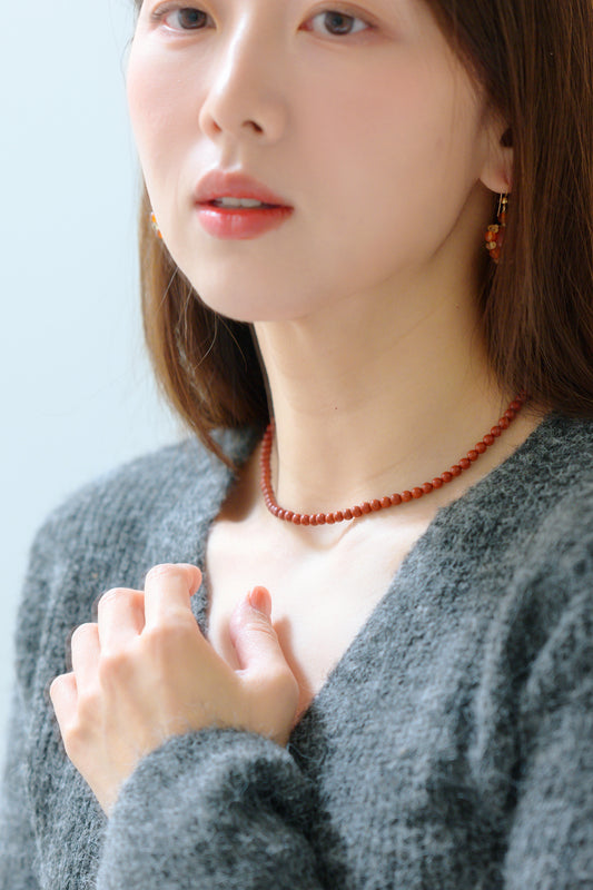 Flourishing Luck Necklace | Red Jasper