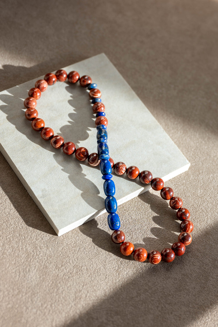 Blessed Moment Double-lined Bracelet | Red Snake Skin Jasper Lapis
