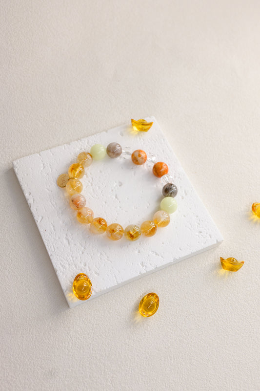 Golden Ambition Bracelet | Madagascan Marigold Sunstone Copper Sunstone Golden Citrine