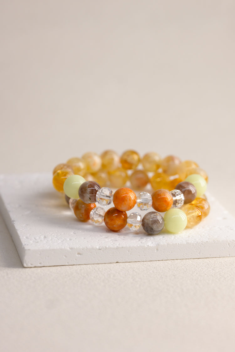 Golden Ambition Bracelet | Madagascan Marigold Sunstone Copper Sunstone Golden Citrine