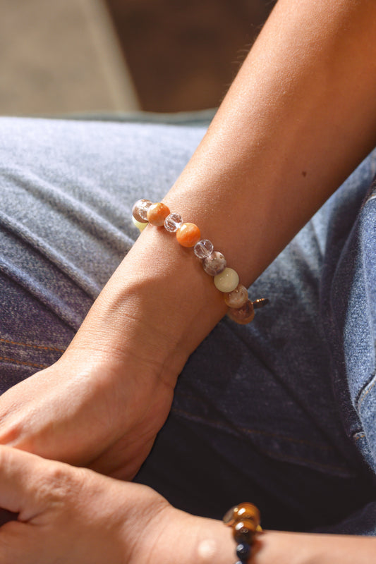 Golden Ambition Bracelet | Madagascan Marigold Sunstone Copper Sunstone Golden Citrine